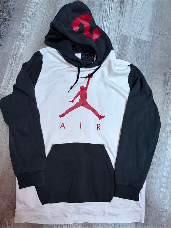 Jordan Other - Jordan Men’s Brooklyn Fleece Pullover Hoodie in Black, White & Red Jumpman